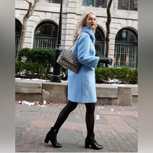 Kate spade Wild Ones Faux Fur Trim Coat Size 2 Like New. - Picture 4 of 8